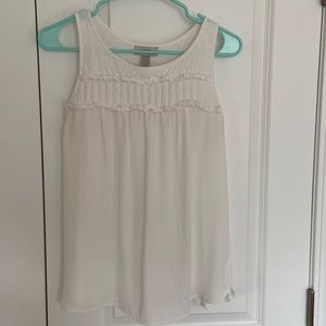 LOFT White Mixed Media Tank